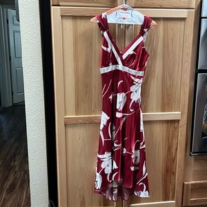 Floral print dress casual, cocktail dinner dress